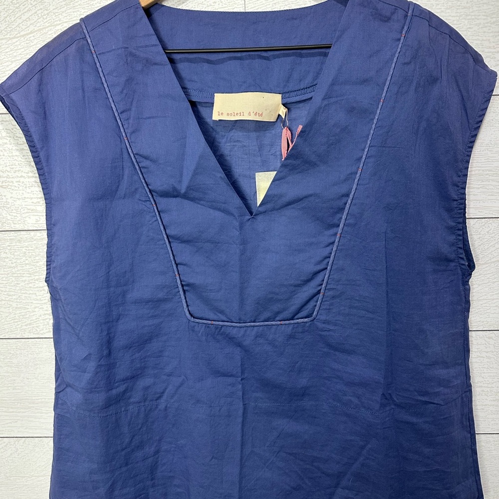 NWT le soleil d’ete blue top size small - Picture 6 of 9